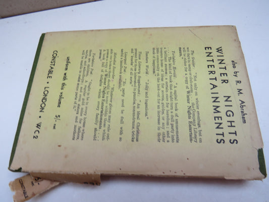 Diversions & Pastimes, A Second Series of Winter Nights Entertainments, by R. M. Abraham, 1933
