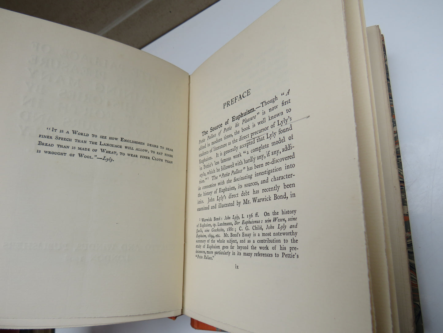 A Petite Pallace of Pettie His Pleasure Edited By Professor I. Gollanncz 1908 Vol I & II