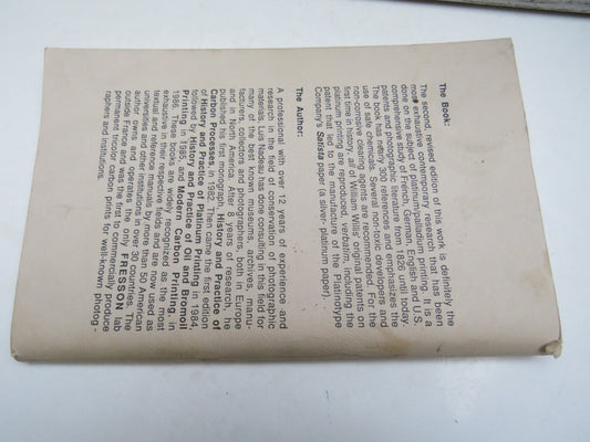 History and Practice of Platinum Printing by Luis Nadeau, 1986