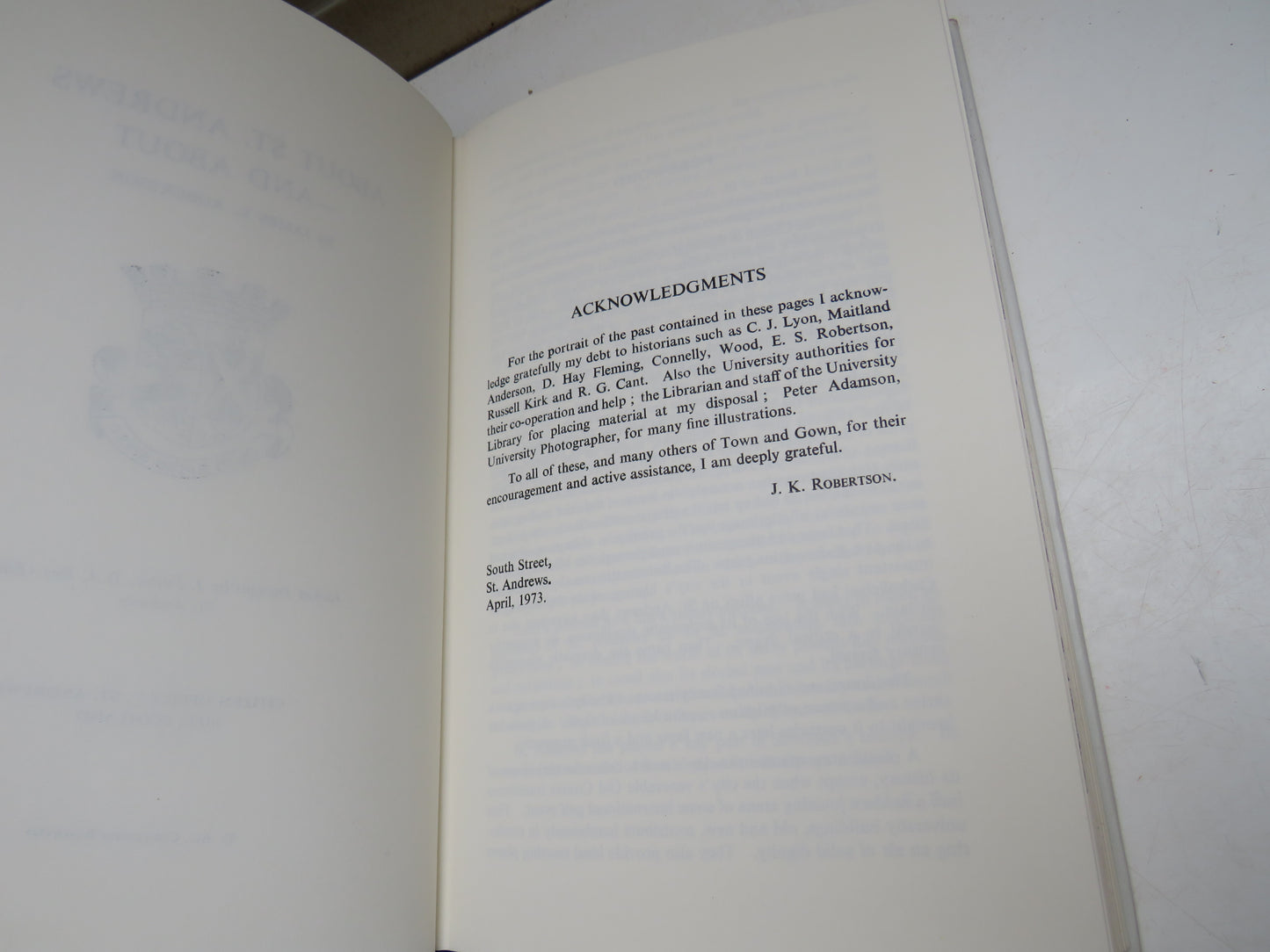 About St. Andrews and About By James K. Robertson 1973 Vintage Book
