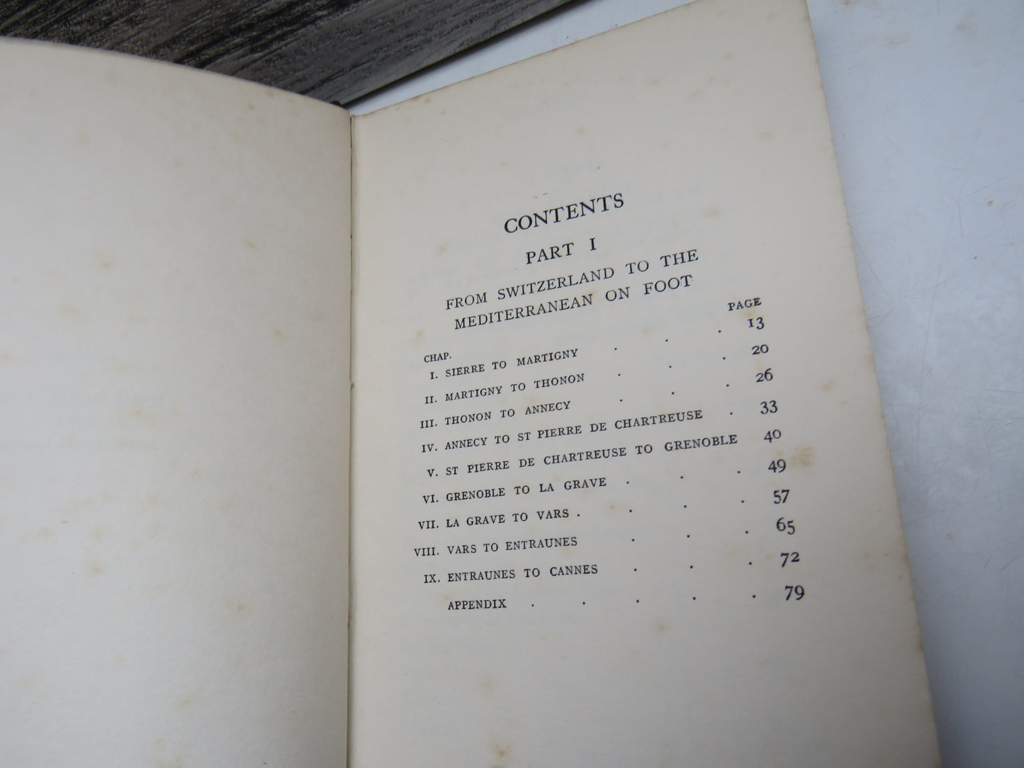 From Switzerland to the Mediterranean on Foot by J. B. Winter, 1922. Illustrated Antique Travel Book