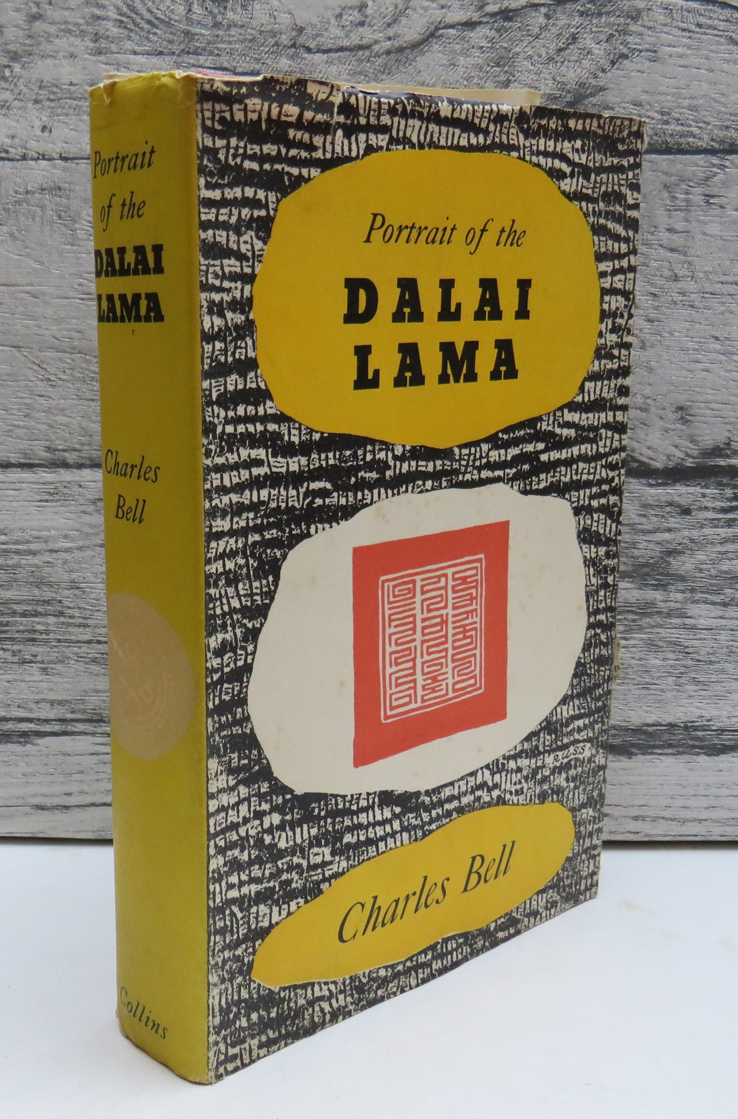 Portrait of the Dalai Lama by Sir Charles Bell, 1946, Vintage History Book