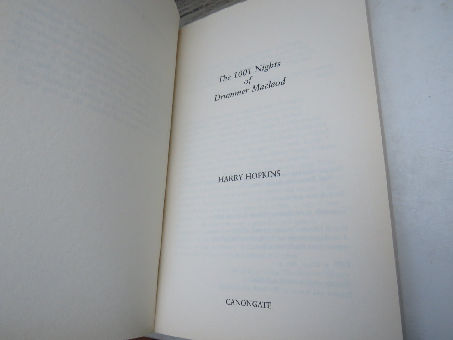 The 1001 Nights of Drummer Macleod By Harry Hopkins 2000