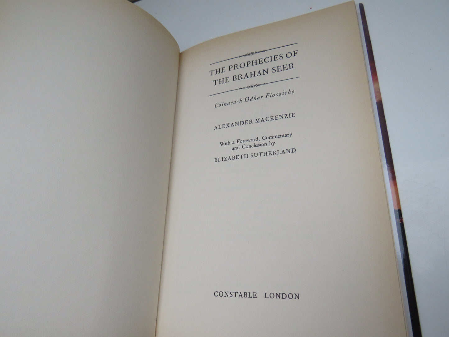 The Prophecies of the Brahan Seer by Alexander Mackenzie, 1986
