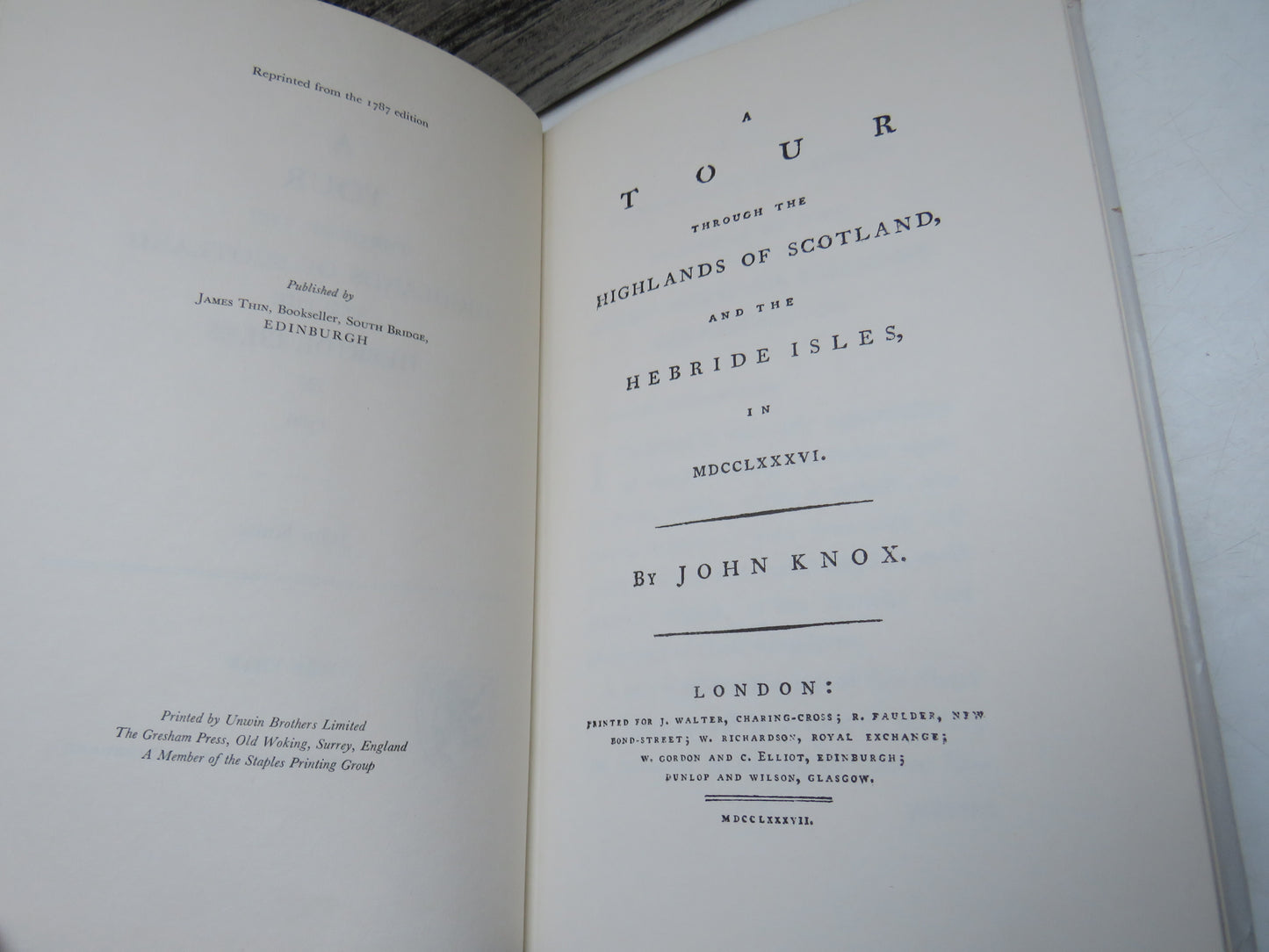 The Highlands and Hebrides In 1786 By John Knox 1975
