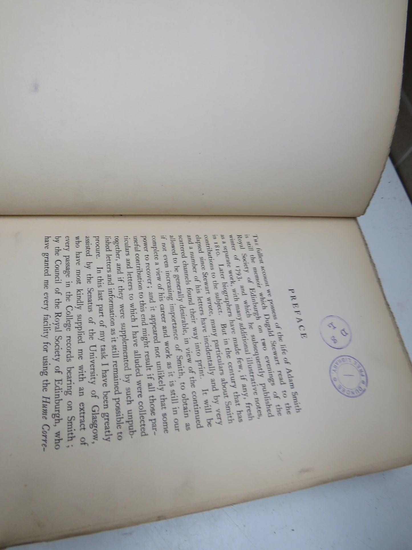 Life of Adam Smith By John Rae 1895 Antique Victorian Book
