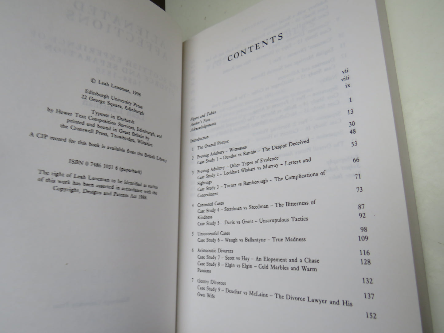 Alienated Affections, The Scottish Experience of Divorce and Separation, 1684-1830 by Leah Leneman, 1998