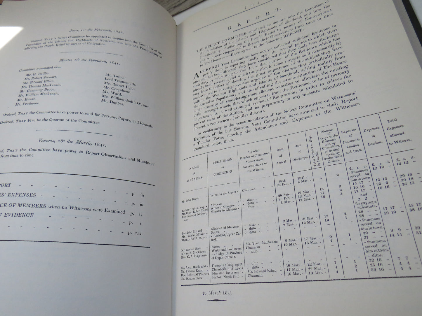 Irish University Press Series of British Parliamentary Papers First and Second Reports From The Select Committee On Emigration, Scotland, Together With Minutes of Evidence Appendices and Index Emigration 3 1968