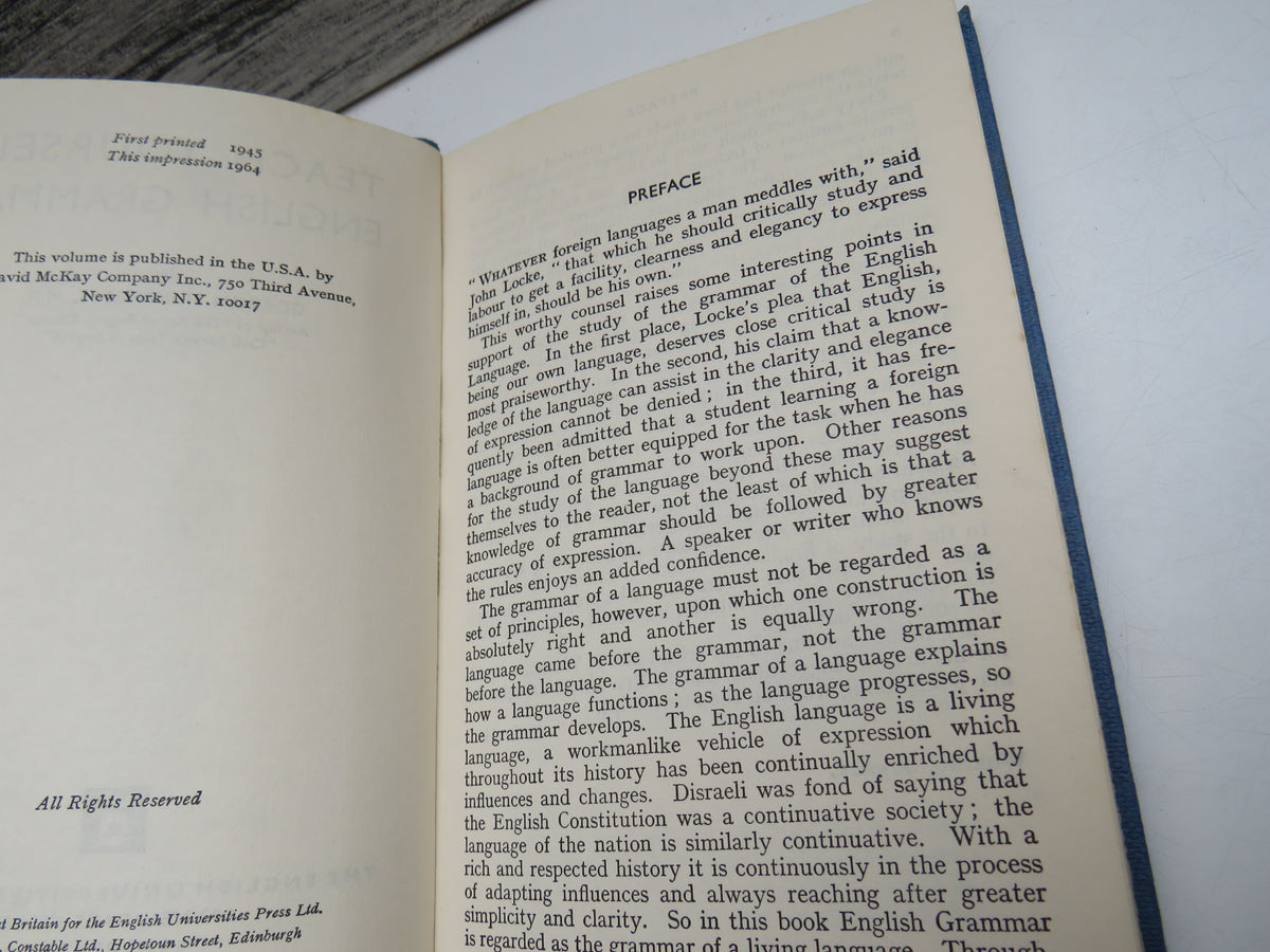 Teach Yourself English Grammar By Gordon Humphreys 1964