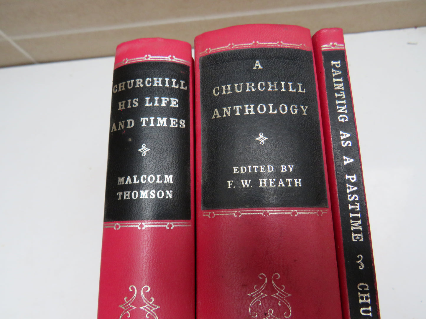A Churchill Anthology, Churchill His Life and Times, Painting As A Pastime By Odhams Press Cased Book Set