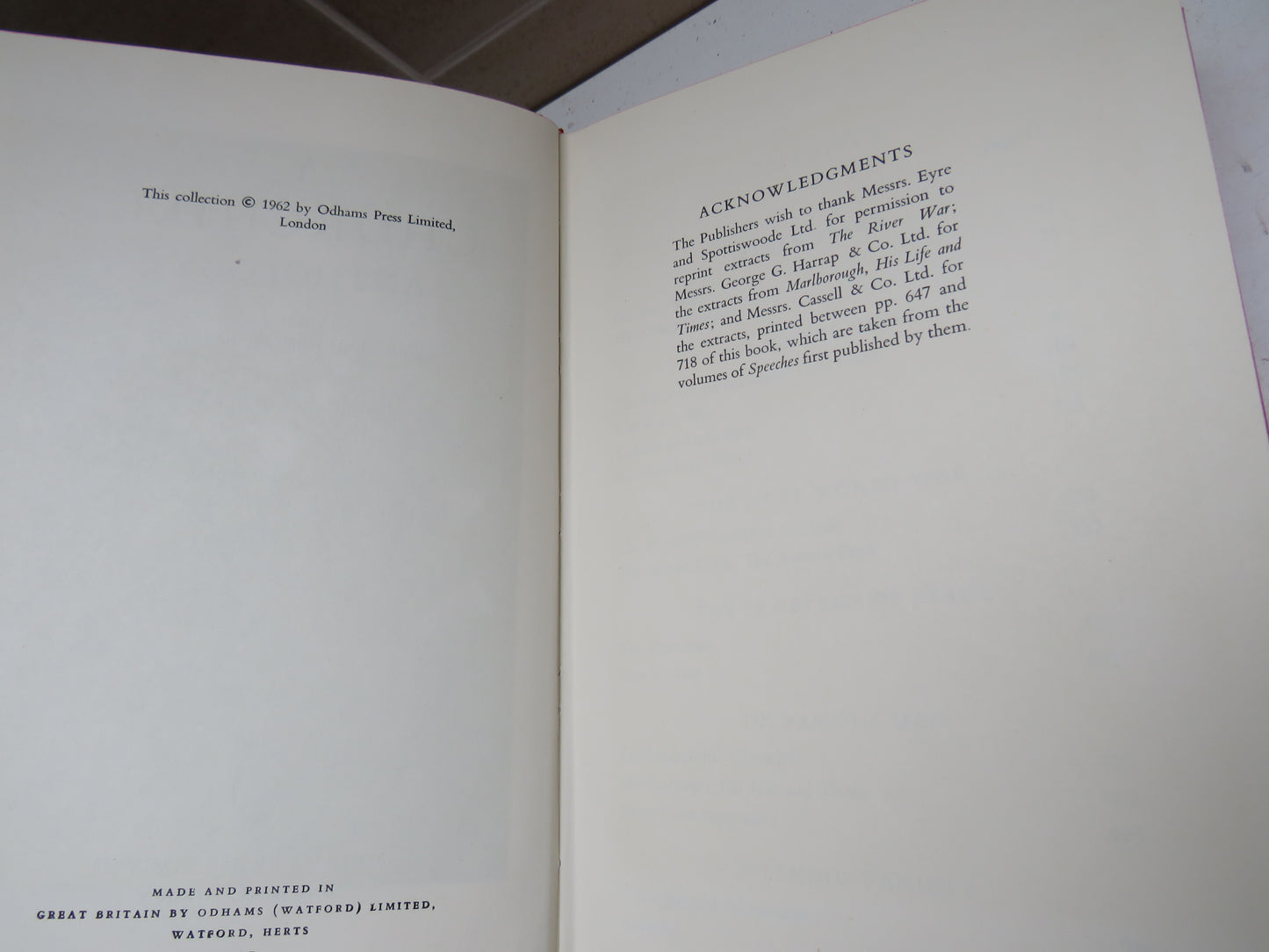 A Churchill Anthology, Churchill His Life and Times, Painting As A Pastime By Odhams Press Cased Book Set