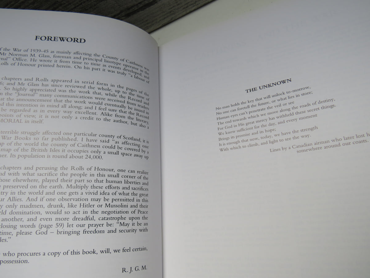 Caithness and the War 1939-1945 A Record Written and Compiled By N.M. Glass 1994