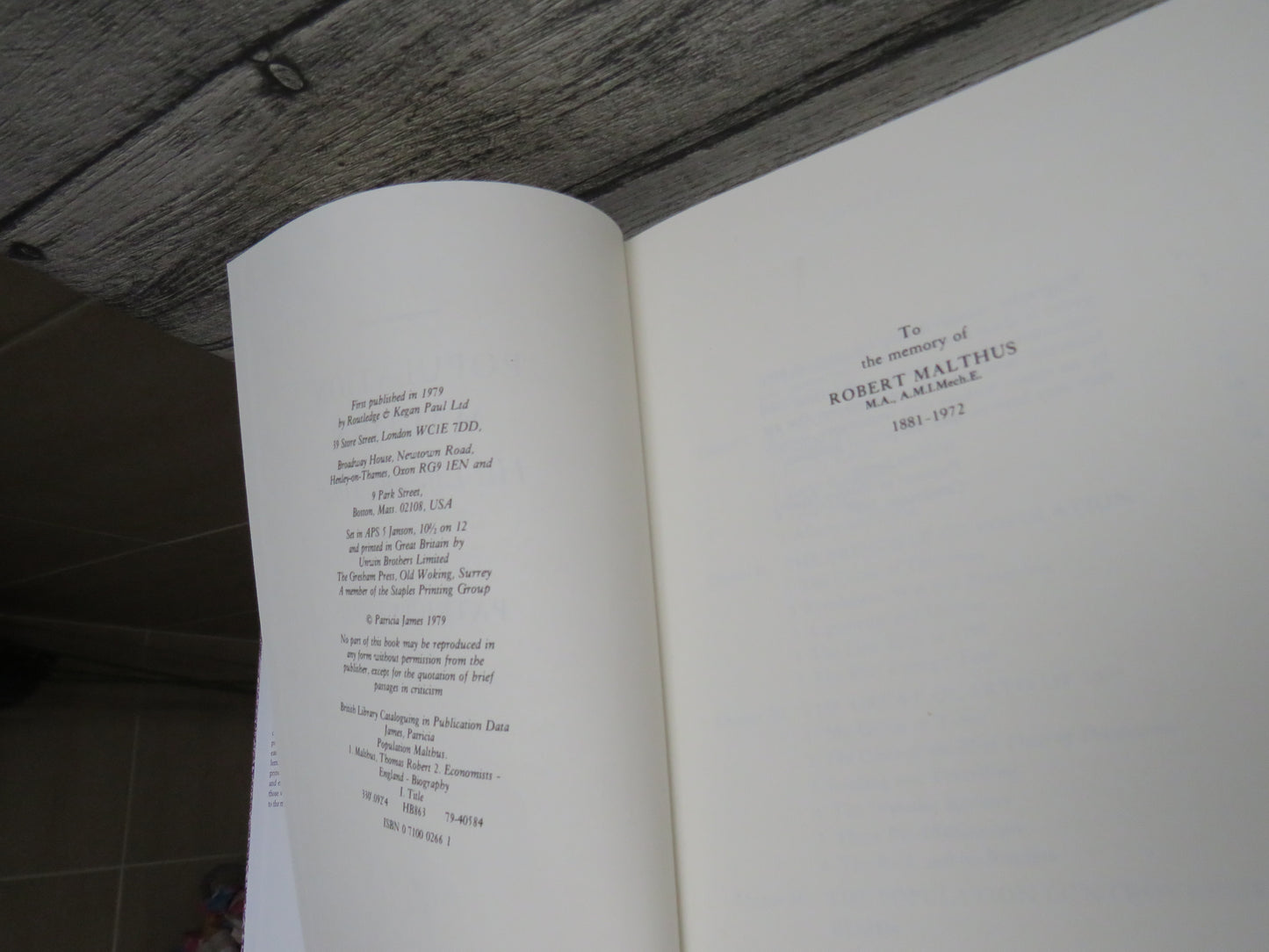 Population Malthus His Life and Times By Patricia James 1979