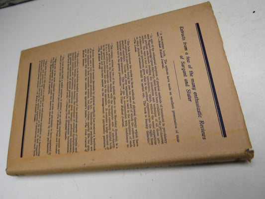 An Introduction To Physical Methods of Treatment In Psychiatry By William Sargant and Eliot Slater 1946