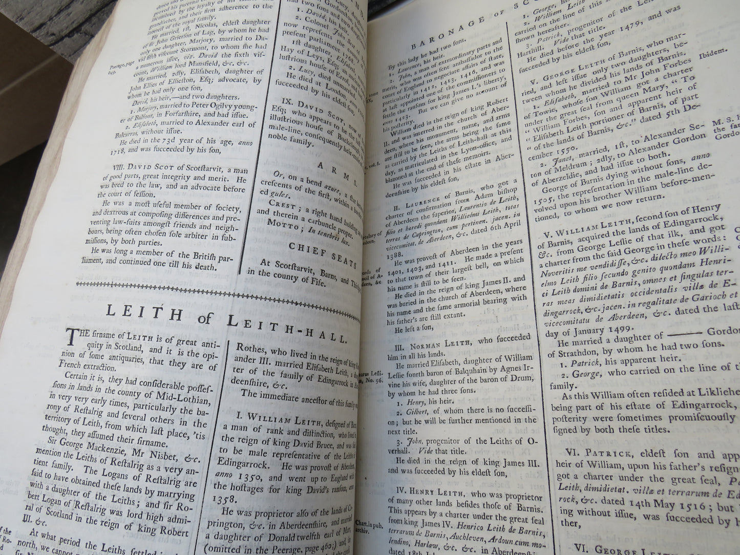 Baronage of Scotland Containing An Historical and Genealogical Account of the Gentry of That Kingdom By Sir Robert Douglas 1798