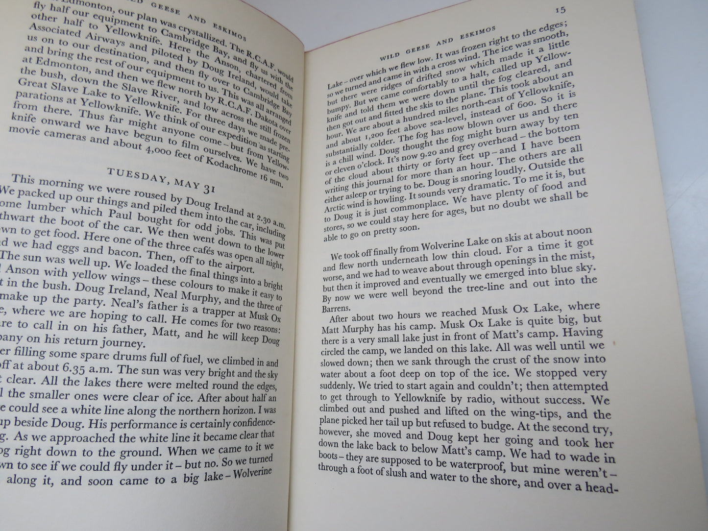 Wild Geese and Eskimos A Journal of the Perry River Expedition of 1949 by Peter Scott 1951