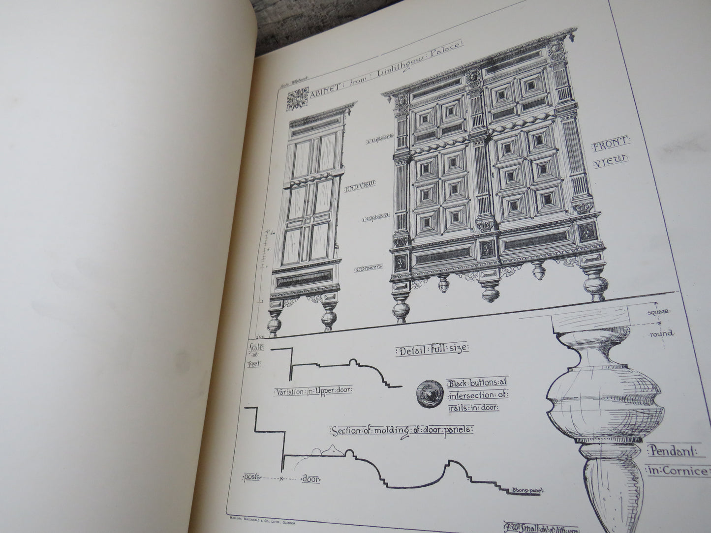 Scottish Woodwork of the Sixteenth & Seventeenth Century Measured and Drawn For The Stone By John William Small Architect 1898