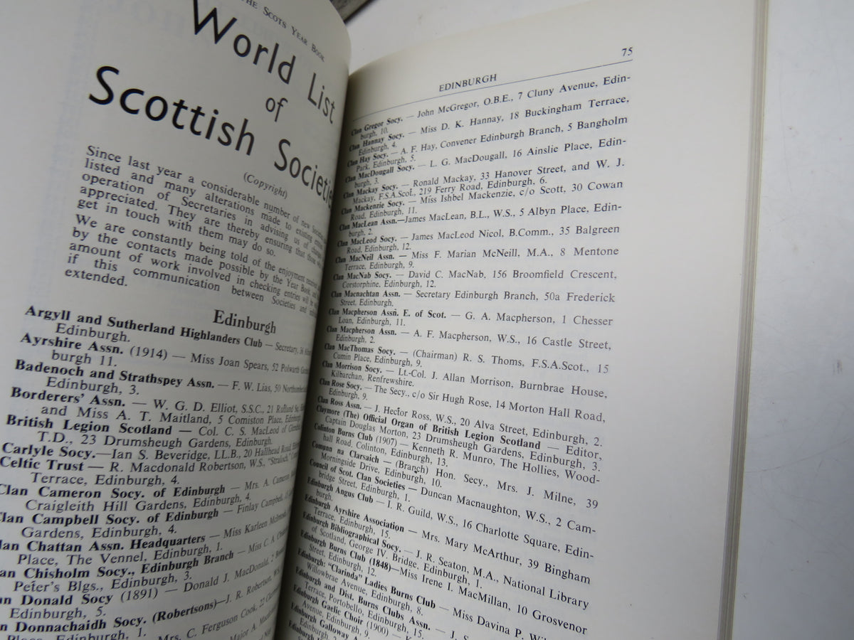 The Scots Year Book 1963 57th Edition
