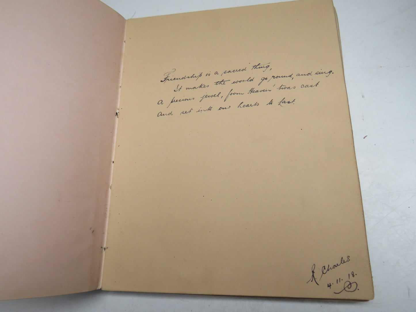 A Very Interesting Antique Scrap Book With Drawings, Poems, Messages etc.