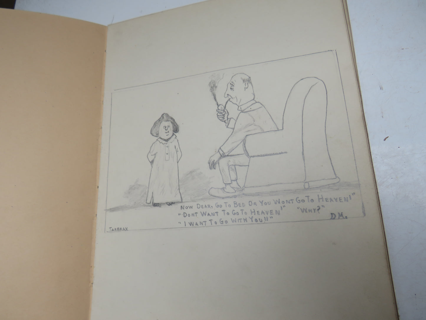 A Very Interesting Antique Scrap Book With Drawings, Poems, Messages etc.