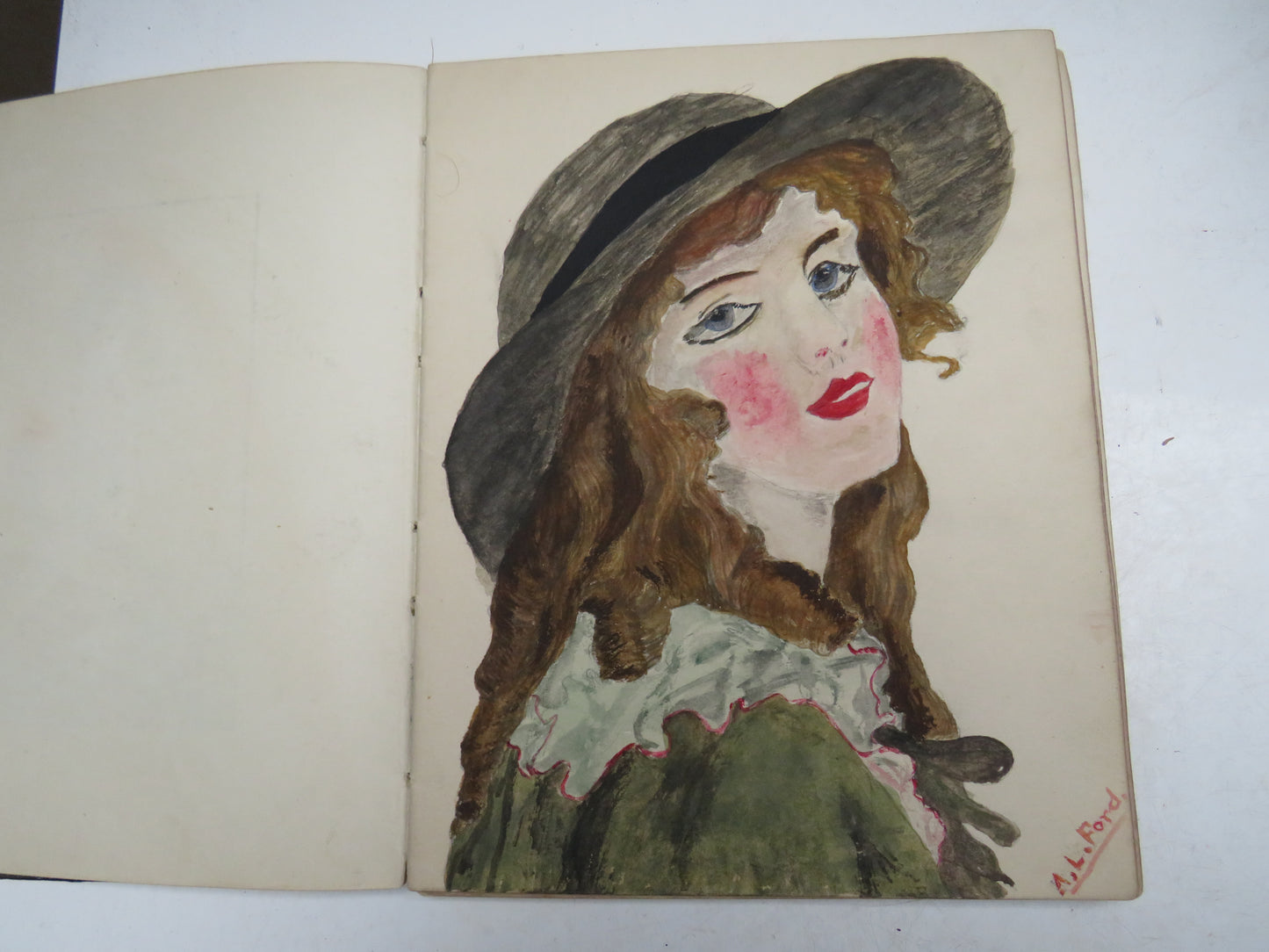 A Very Interesting Antique Scrap Book With Drawings, Poems, Messages etc.