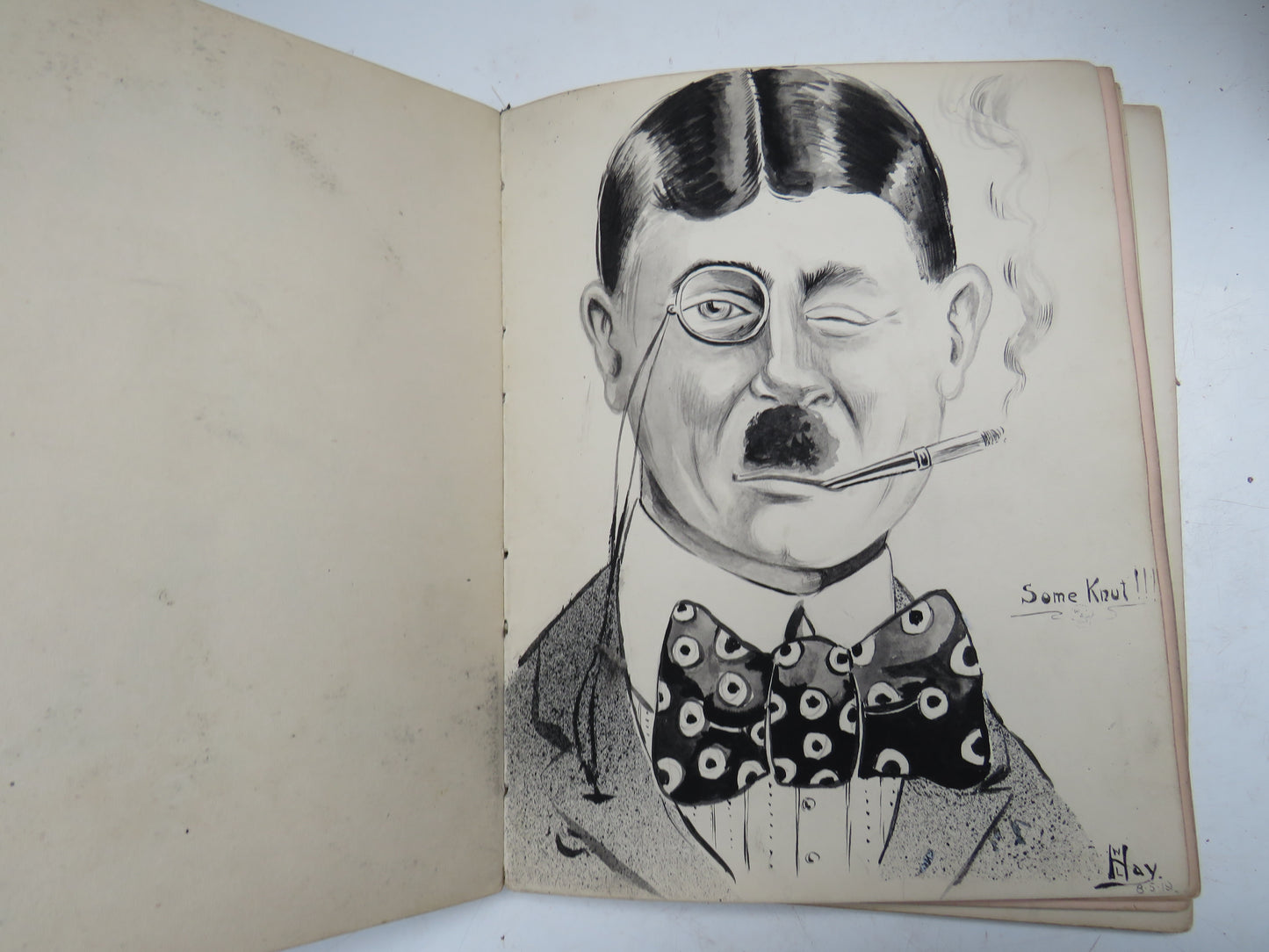 A Very Interesting Antique Scrap Book With Drawings, Poems, Messages etc.