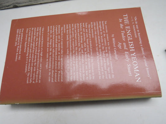 The English Yeoman Under Elizabeth and The Early Stuarts By Mildred Campbell 1983