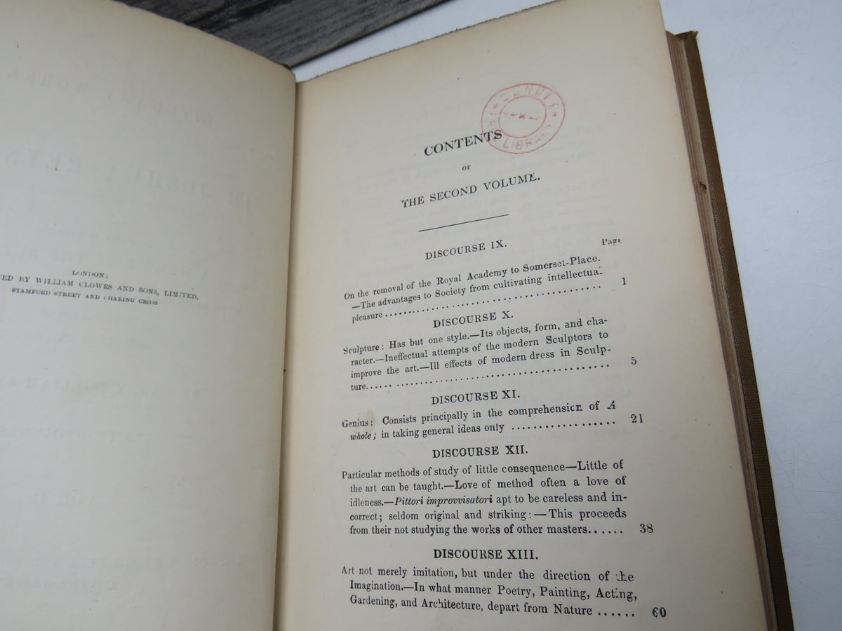 The Literary Works of Sir Joshua Reynolds By Henry William Beechy Vol II 1883