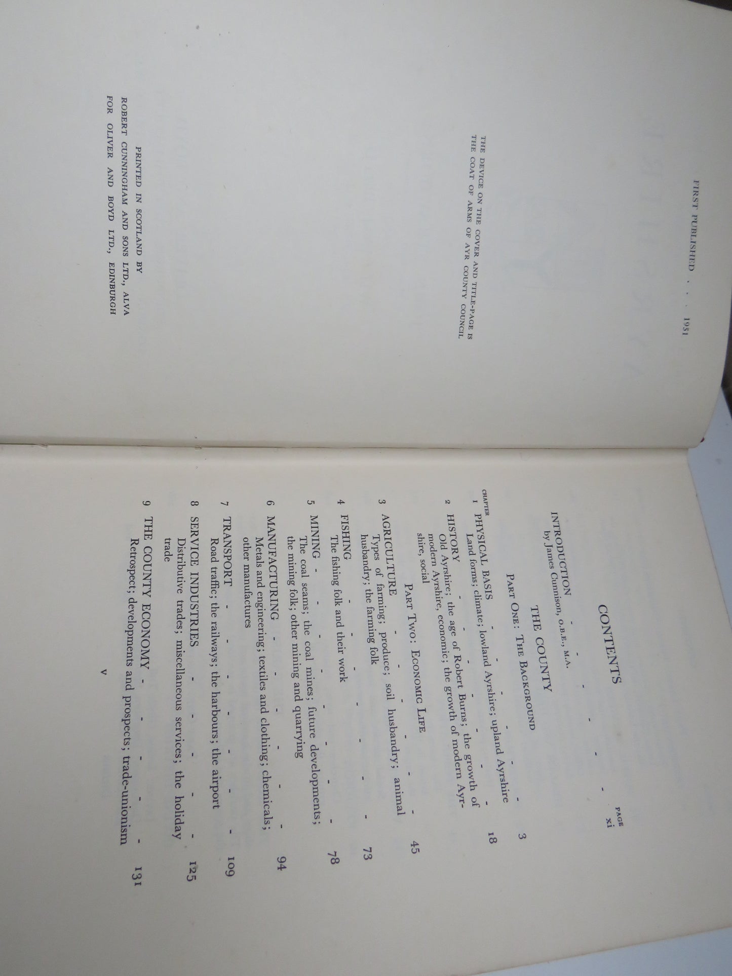 The Third Statistical Account of Scotland, Ayrshire by John Strawhorn & William Boyd, 1951