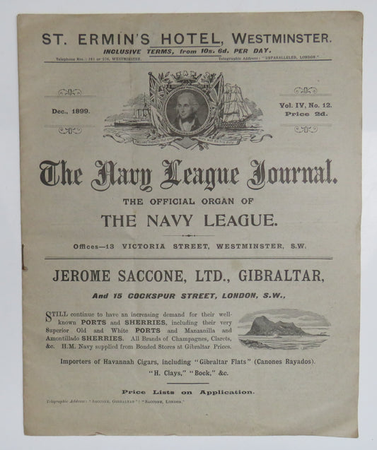 The Navy League Journal The Official Organ of The Navy League December 1899