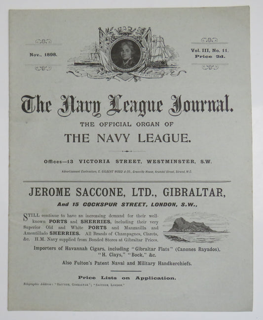 The Navy League Journal The Official Organ of The Navy League November 1898