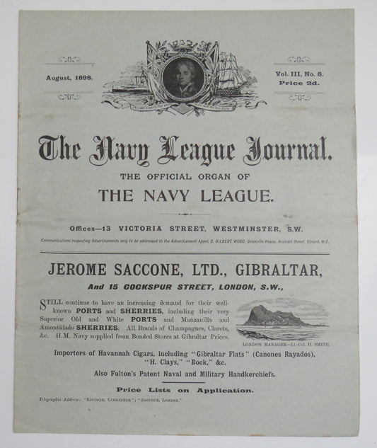 The Navy League Journal The Official Organ of The Navy League August 1898