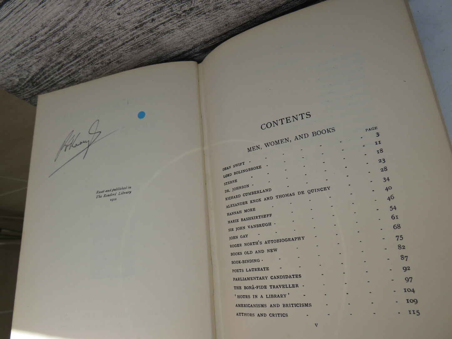 Men, Women, and Books and Res Judicatae Papers and Essays By Augustine Birrell 1912