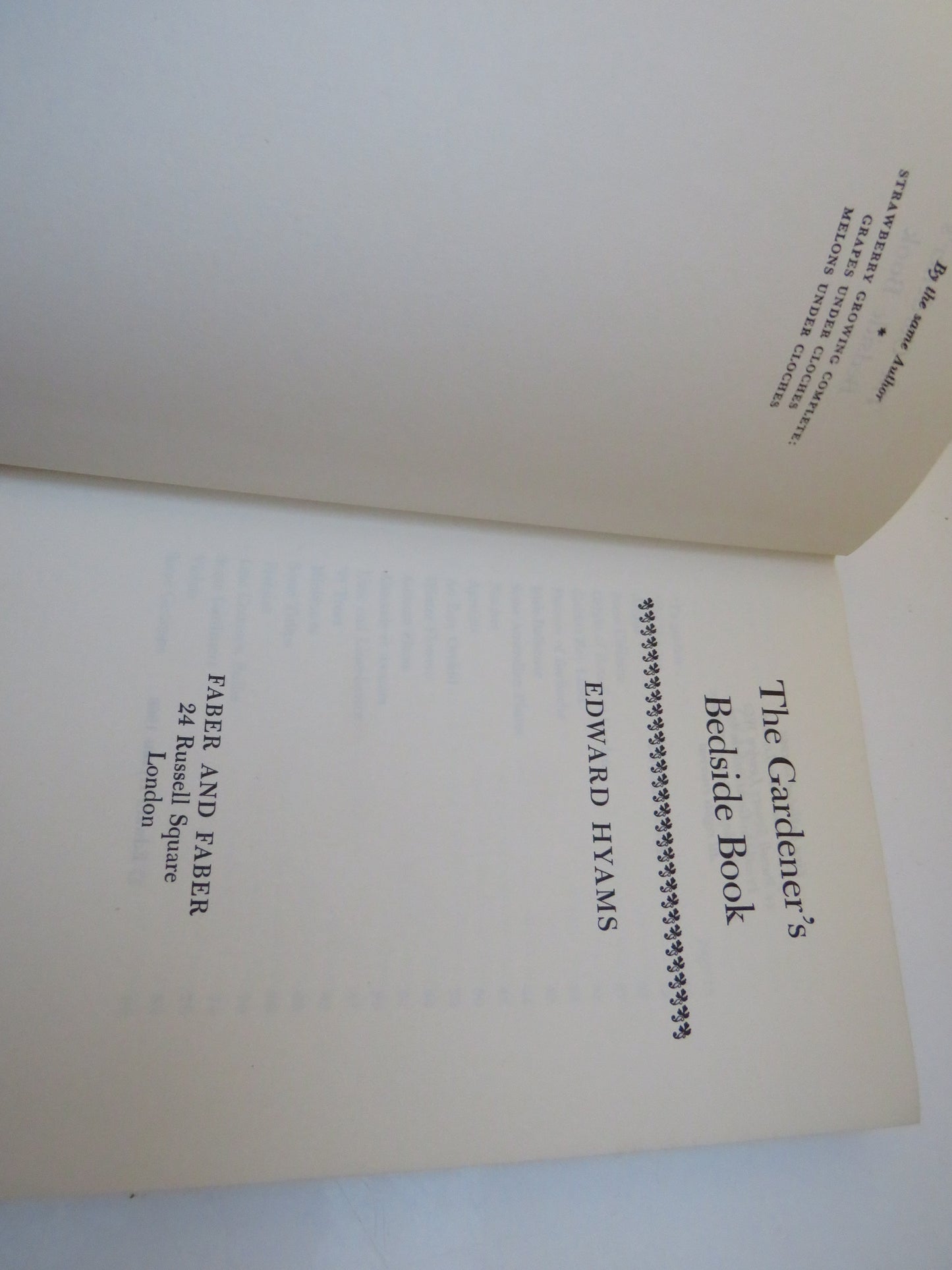 The Gardener's Bedside Book by Edward Hyams, 1968