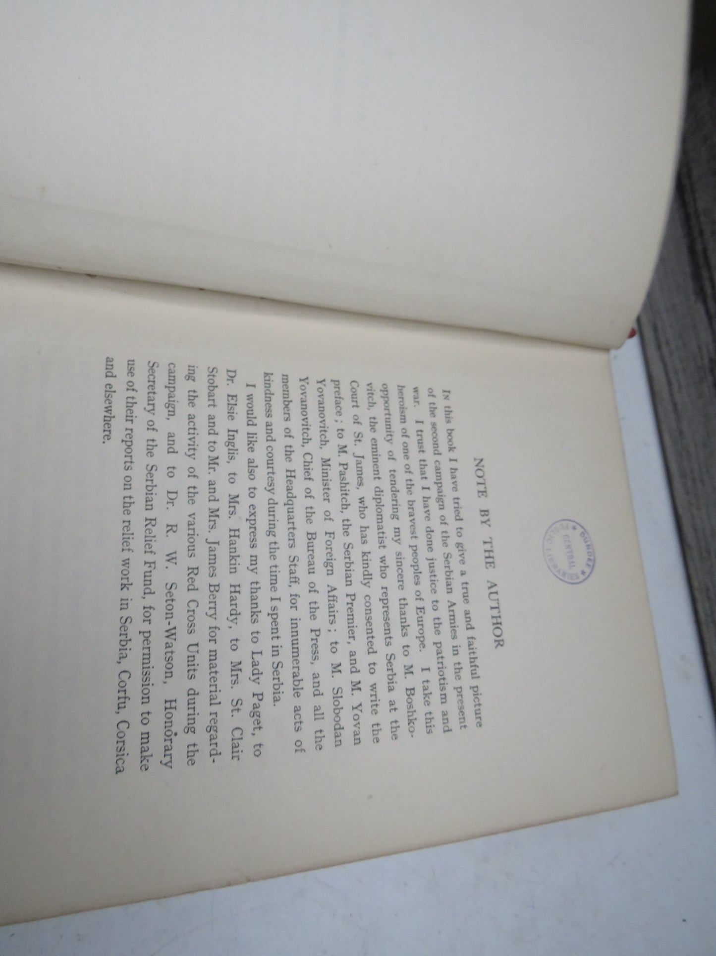Through The Serbian Campaign : The Great Retreat of the Serbian Army By Gordon Gordon-Smith 1916