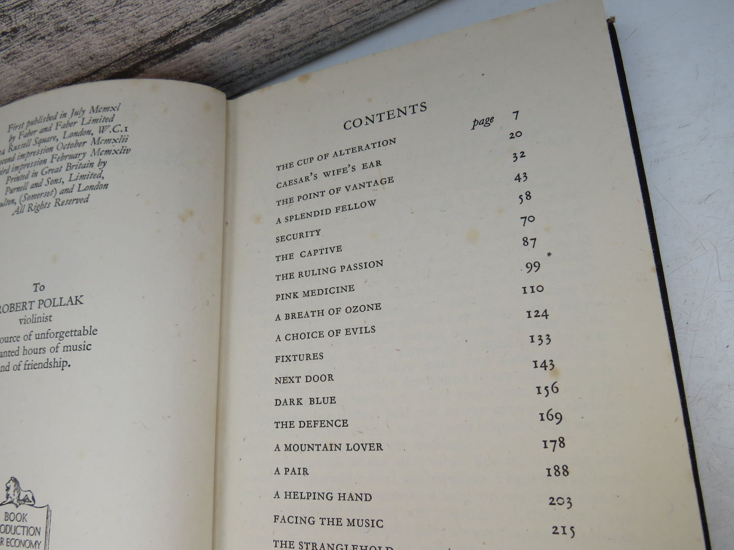 Masks and Faces By Phyllis Bottome 1944