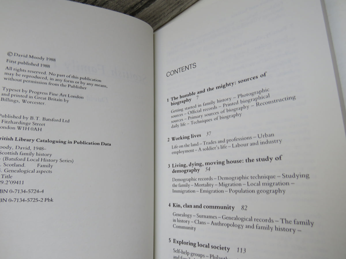 Scottish Family History By David Moody 1988