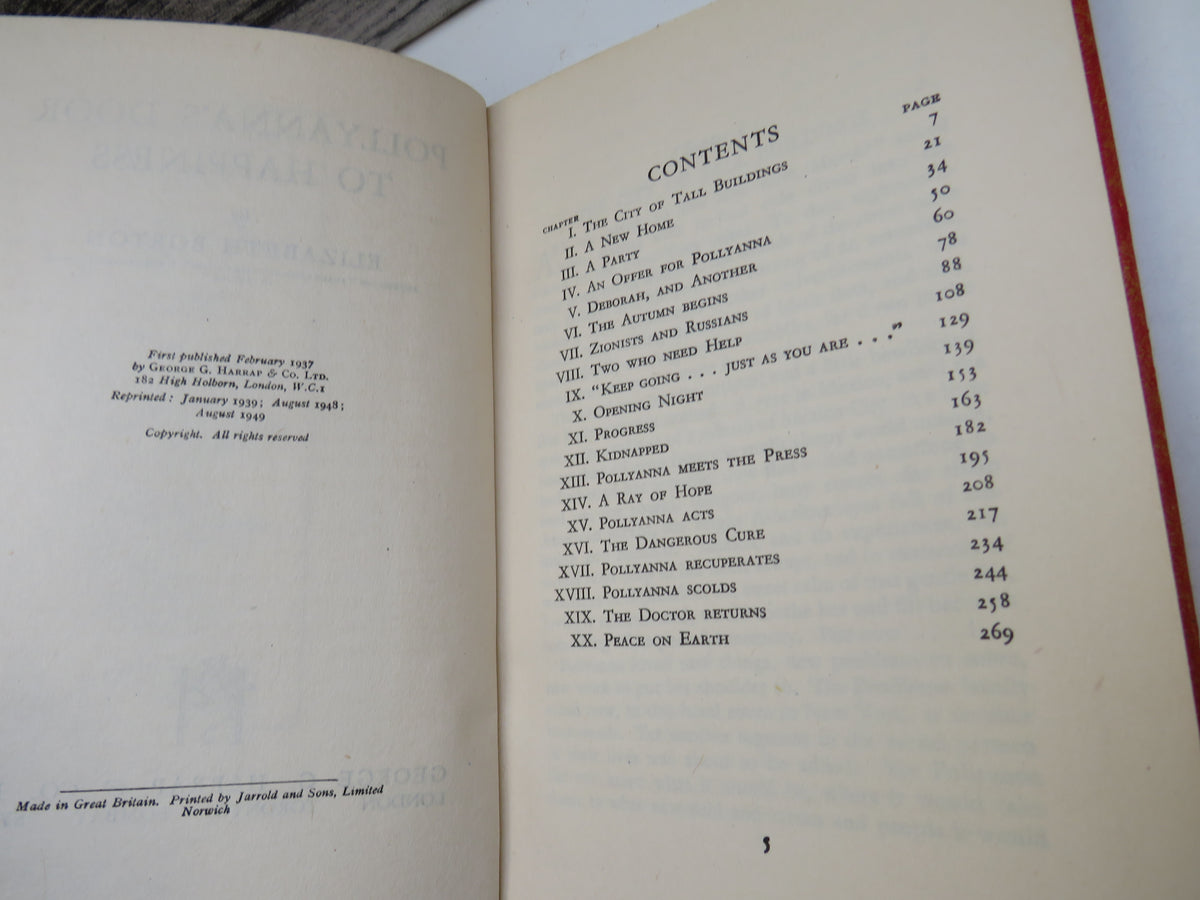 Pollyanna's Door To Happiness By Elizabeth Borton 1949