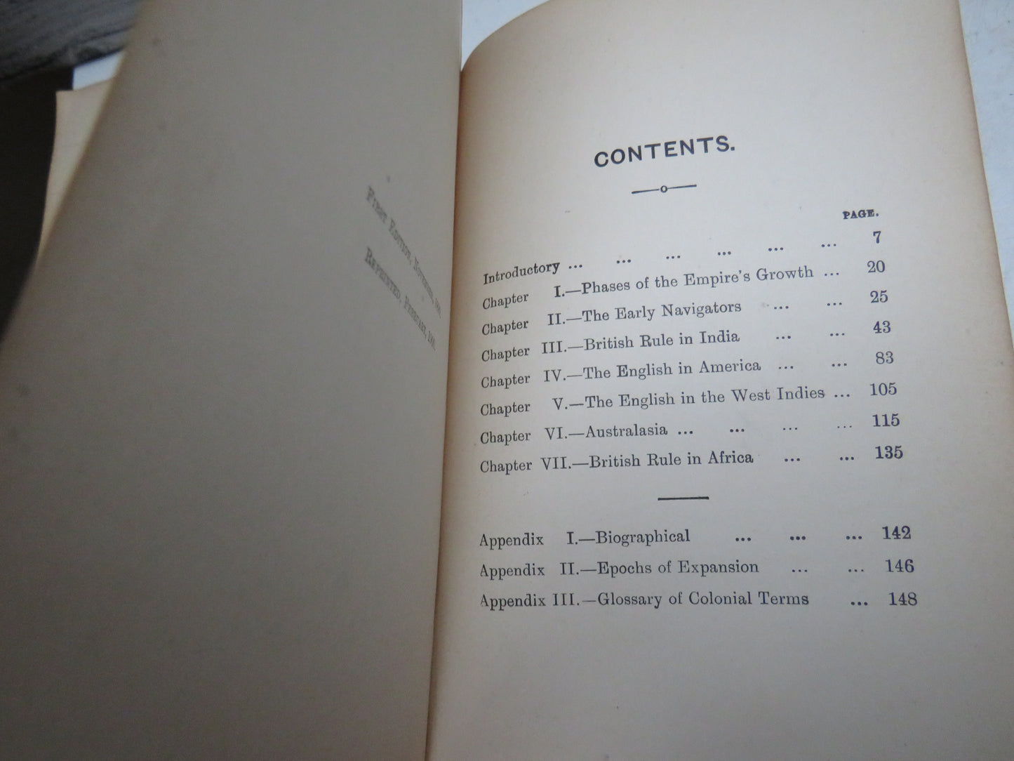 Clough's Expansion of the British Empire (1588-1858) 1900