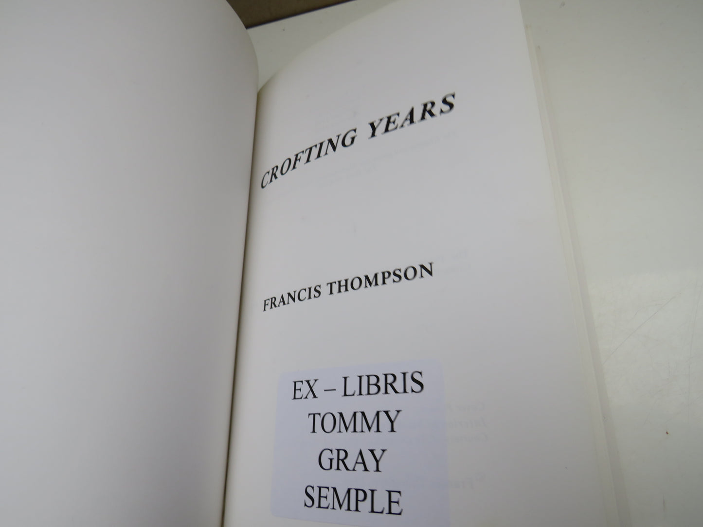 Crofting Years by Francis Thompson, 1991