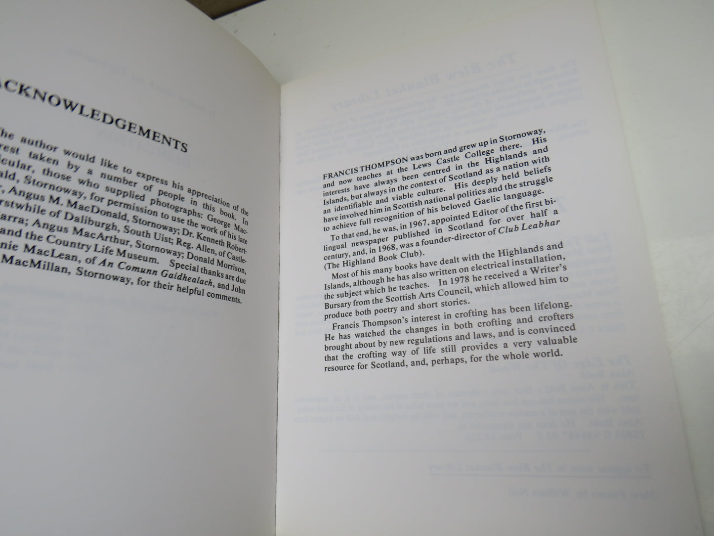 Crofting Years by Francis Thompson, 1991