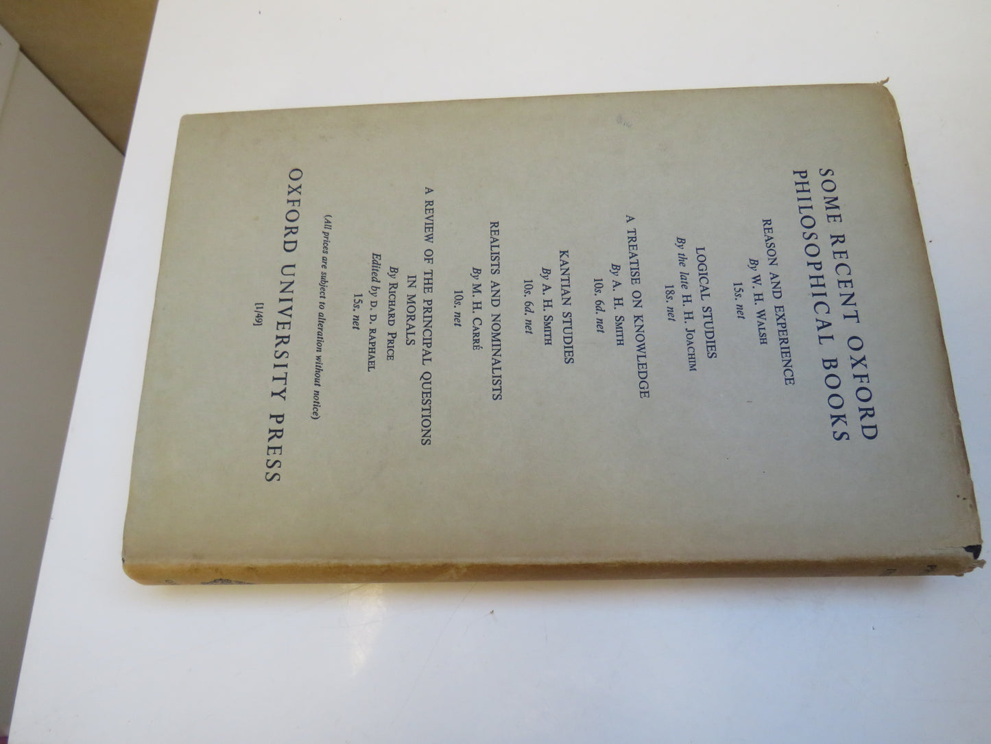 Probability and Induction By William Kneale 1949 Antique Book