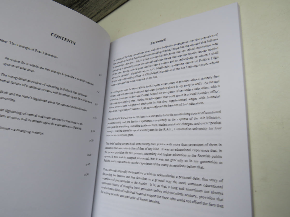 Free At Last The Long History of Fee-Paying In Falkirk's Schools By Dr. Andrew Bain 2015