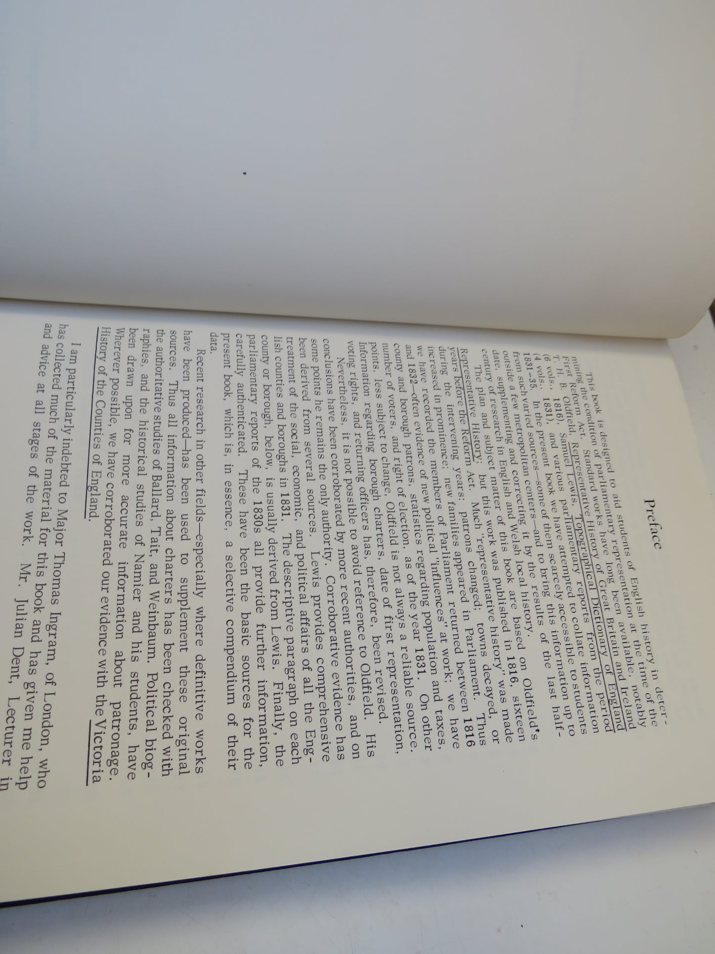 Parliamentary Representation, 1832 England and Wales By J. Holladay Philbin 1965