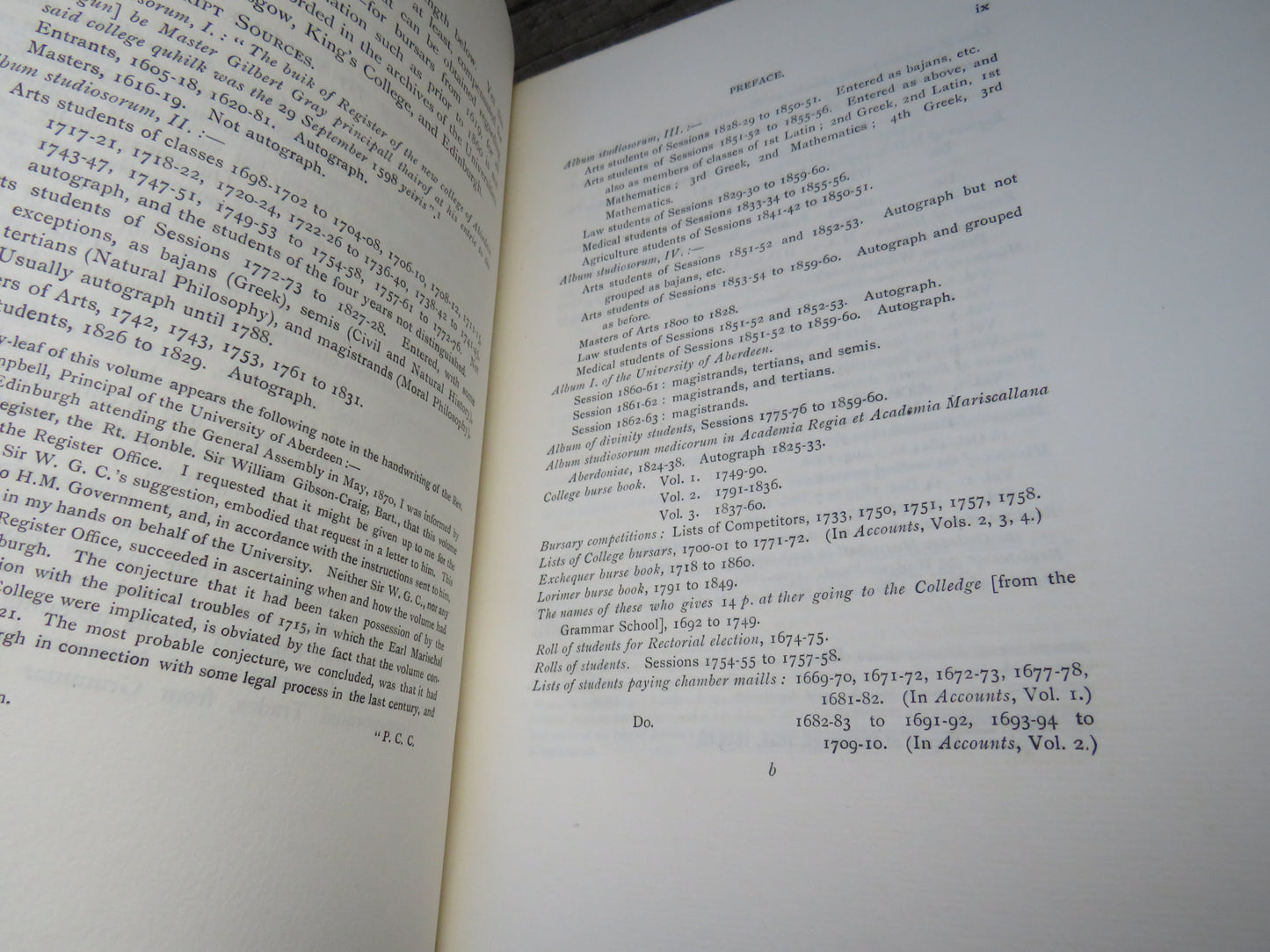 Fasti Academiae Mariscallanae Aberdonensis Selections From The Records Of The Marischal College and University MDXCIII-MDCCCLX 3 Volumes