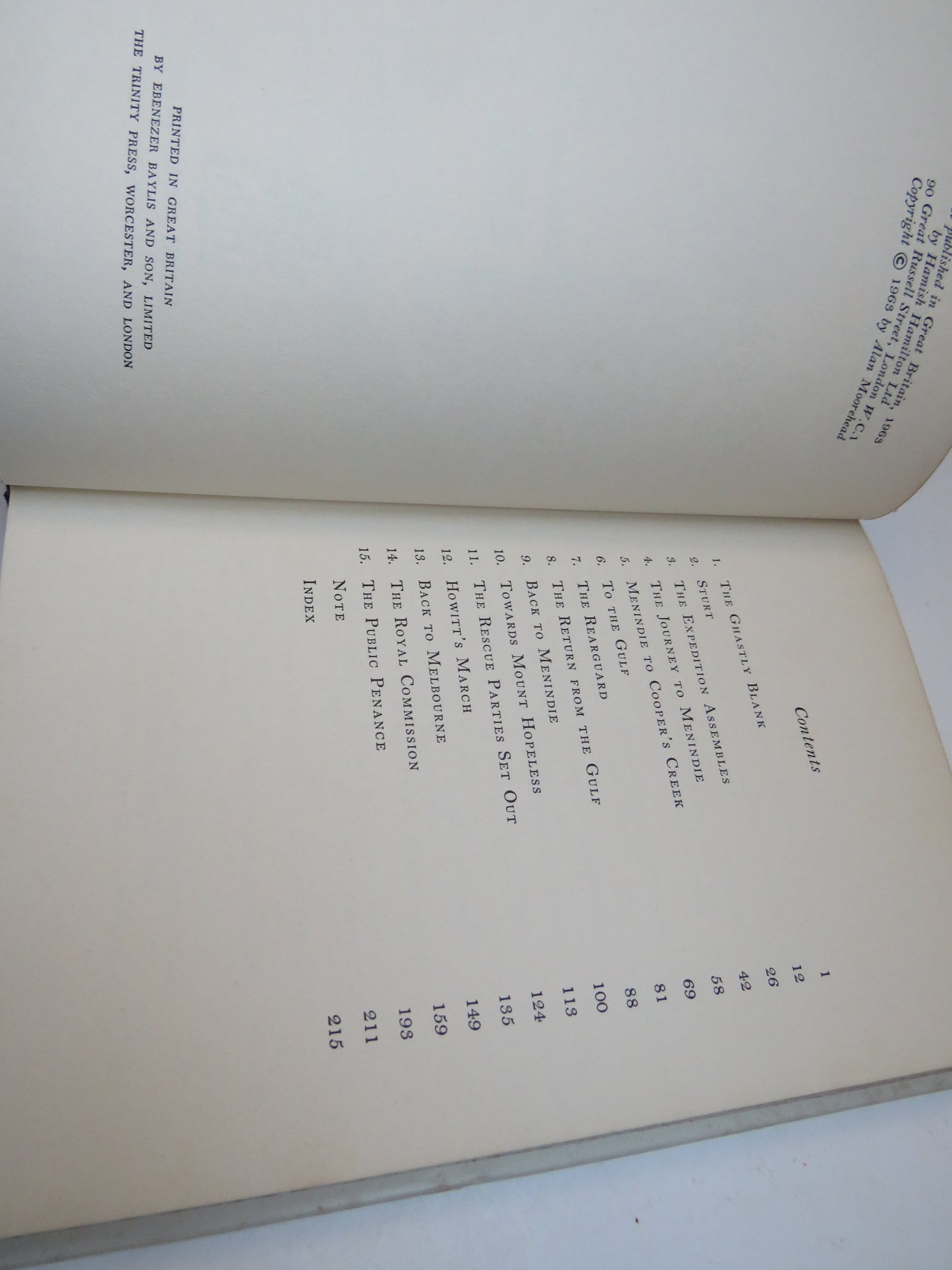Cooper's Creek By Alan Moorehead 1963 1st Edition Vintage Book
