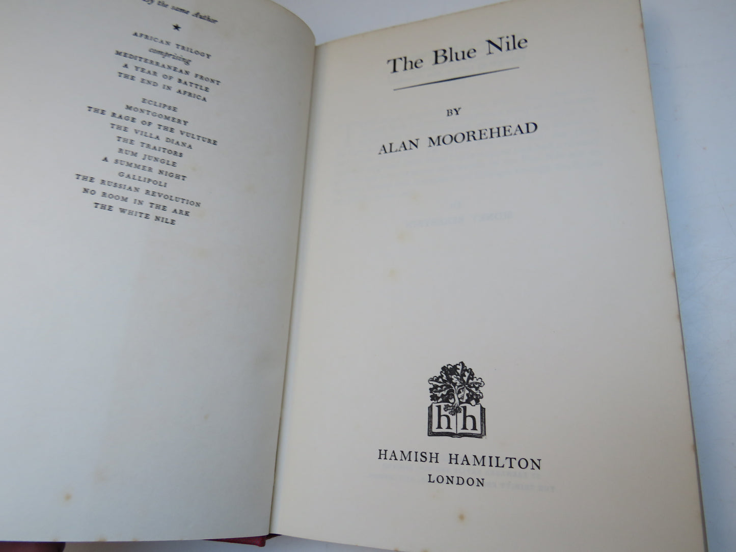 The Blue Nile By Alan Moorehead 1962 1st Edition Book