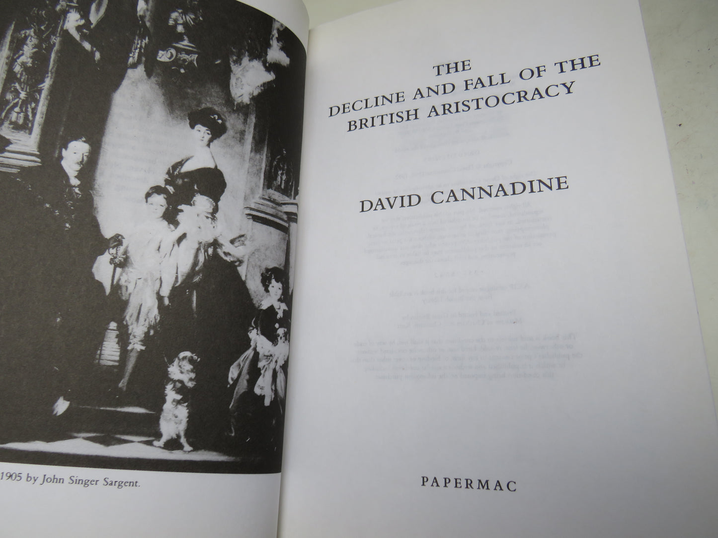 The Decline and Fall of the British Aristocracy By David Cannadine 1992