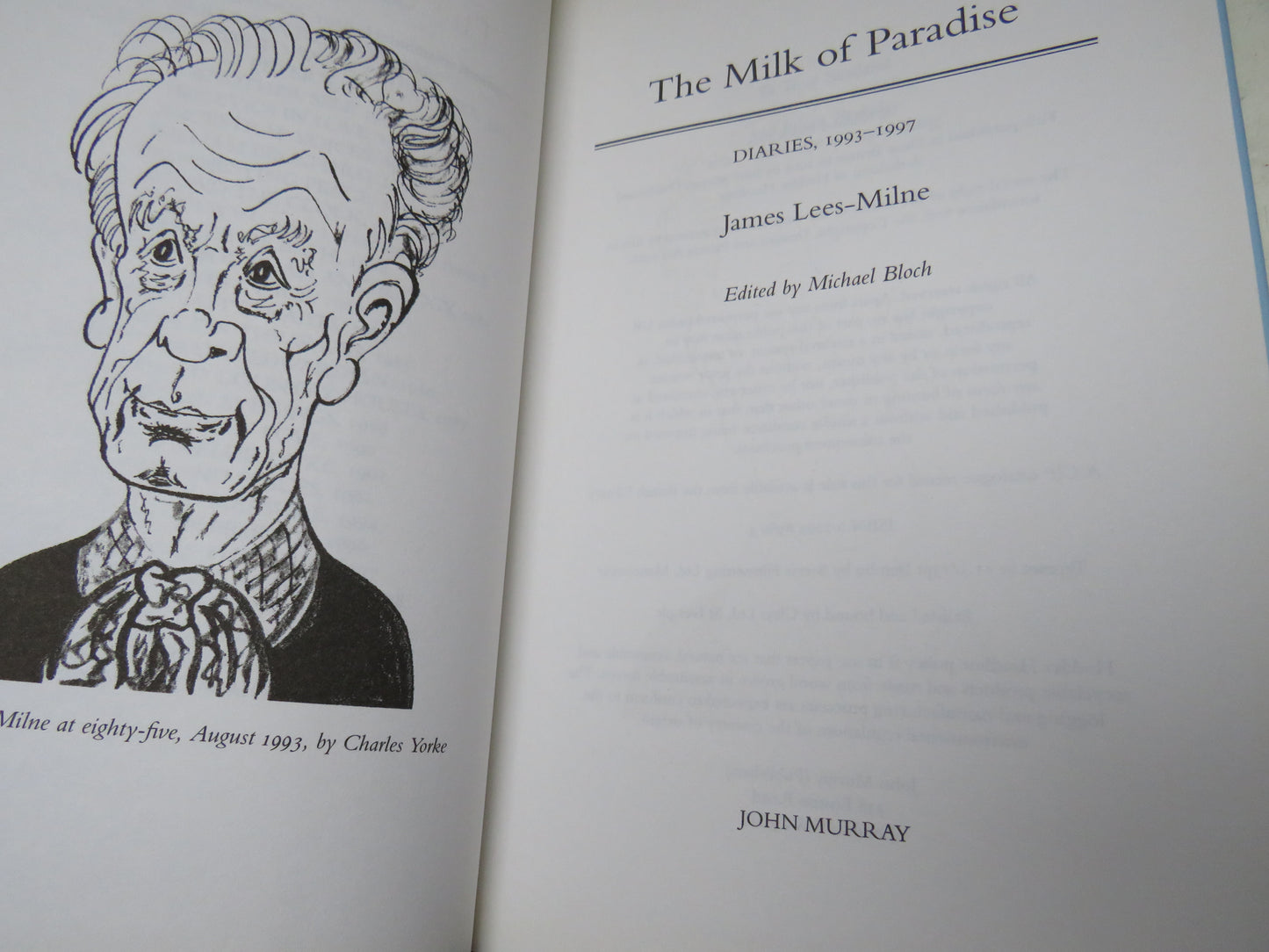 The Milk of Paradise Diaries, 1993-1997 By James Lees-Milne 2005