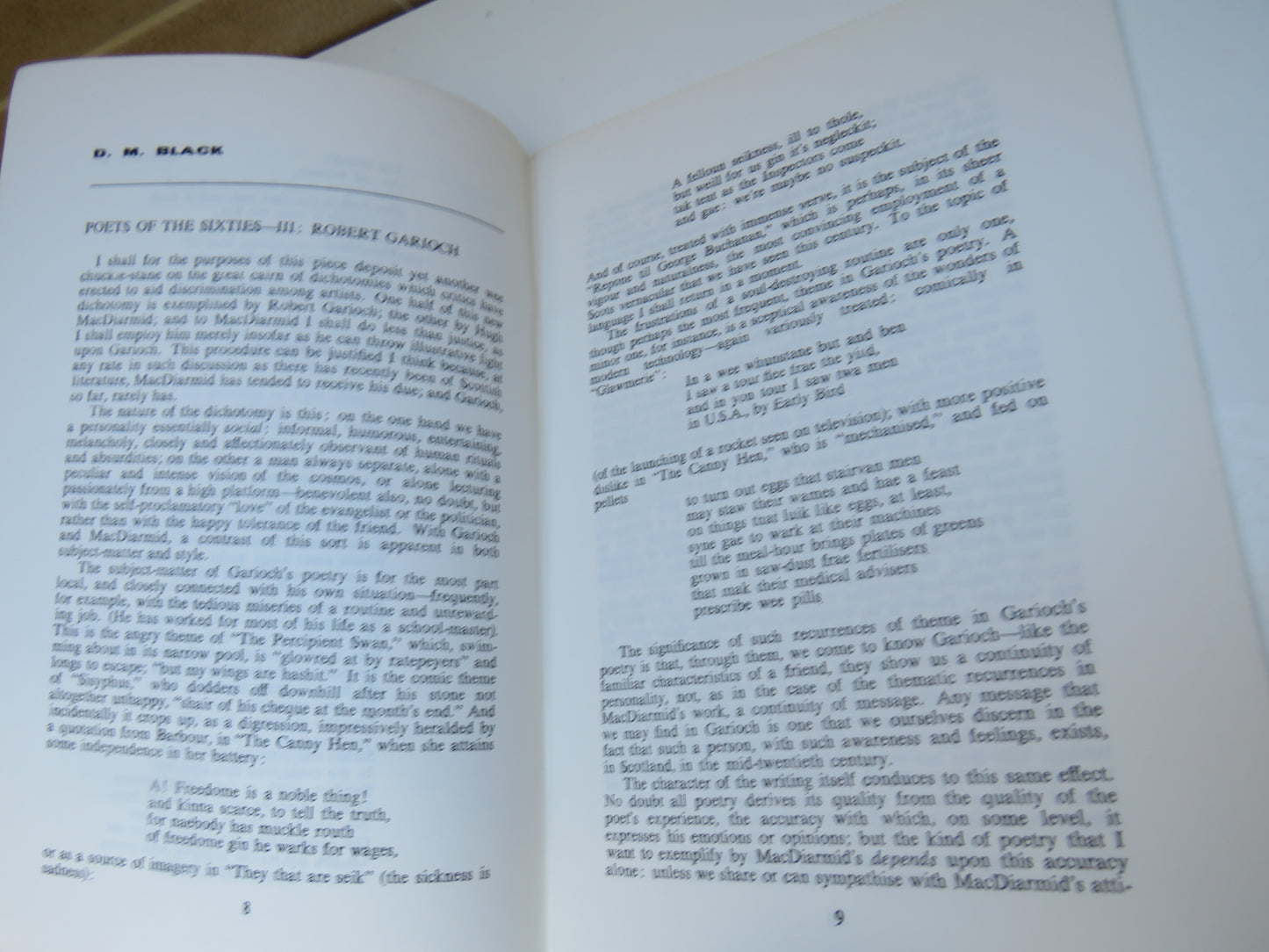 Scotland's Magazine of Poetry Lines - Robert Garioch By D.M. Black